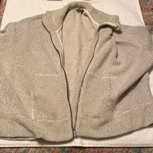 Sweaty Betty Waffle, weave, zip cardigan